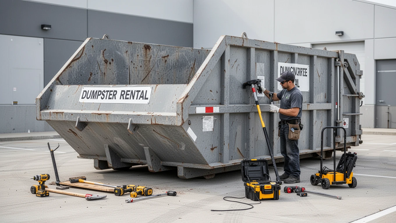 Concrete Dumpster Rental